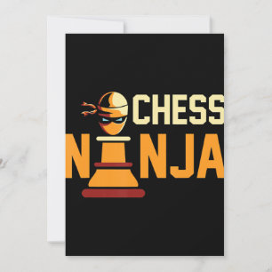 Cool Chess Ninja Chess Lovers Gift Bedankkaart