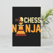 Cool Chess Ninja Chess Lovers Gift Bedankkaart (Staand voorkant)