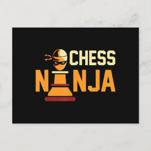 Cool Chess Ninja Chess Lovers Gift Briefkaart