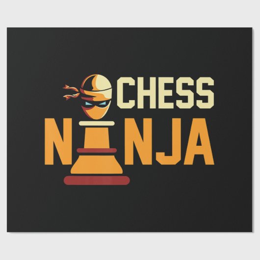 Cool Chess Ninja Chess Lovers Gift Cadeaupapier (Vlak)