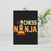 Cool Chess Ninja Chess Lovers Gift Kaart (Staand voorkant)