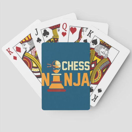 Cool Chess Ninja Chess Lovers Gift Pokerkaarten (Achterkant)