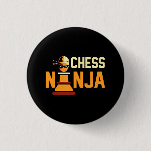 Cool Chess Ninja Chess Lovers Gift Ronde Button 3,2 Cm