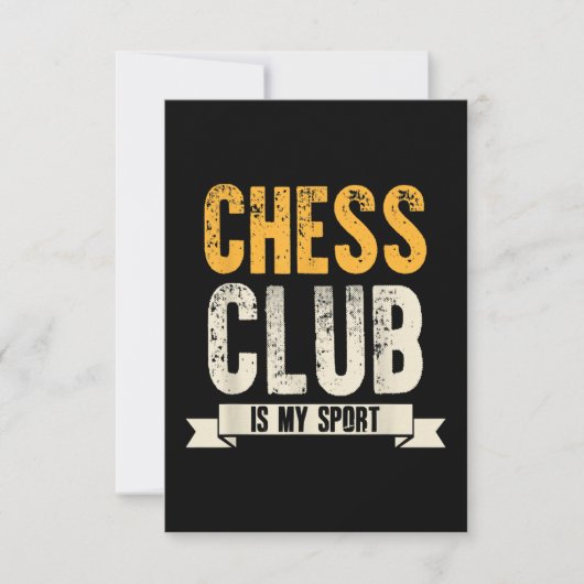 Cool Chess Player Lover Birthday Gift Chess Club RSVP Kaartje (Voorkant)