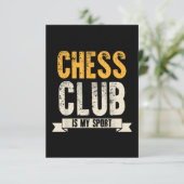 Cool Chess Player Lover Birthday Gift Chess Club RSVP Kaartje (Staand voorkant)