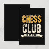 Cool Chess Player Lover Birthday Gift Chess Club RSVP Kaartje (Voorkant / Achterkant)