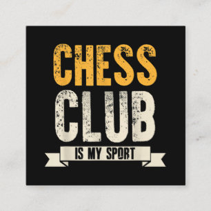 Cool Chess Player Lover Birthday Gift Chess Club Vierkante Visitekaartje