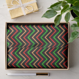 Cool Chevron-patroon op zwart Tissuepapier