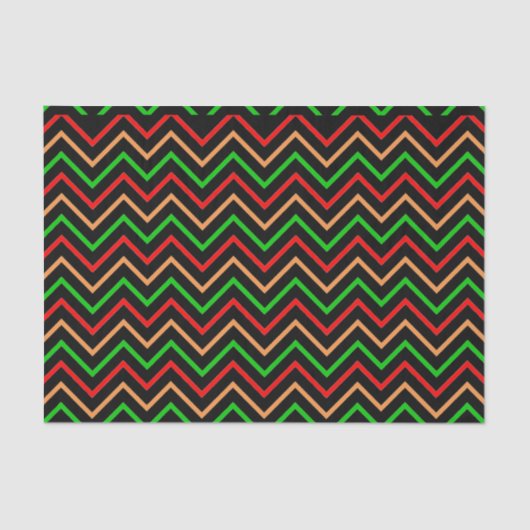 Cool Chevron Pattern on Black Tissuepapier (Voorkant)