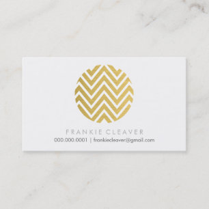 COOL CHEVRON PATTERN vet spot gouden folie Visitekaartje