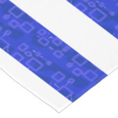 Cool Chic Blauw Geometrische Strepen Tafelkleed (Gekanteld)