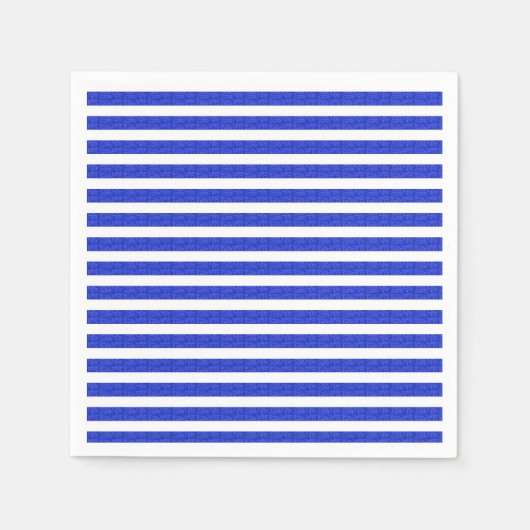 Cool Chic Blue geometrische strepen Servet (Voorkant)