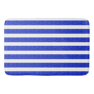 Cool Chic Blue Geometrische Stripes Badmat