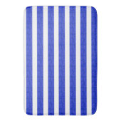 Cool Chic Blue Geometrische Stripes Badmat (Voorkant Verticaal)