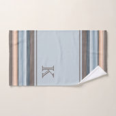 Cool Chic Brown Slate Blauw Grijze Strepen Bad Handdoek (Handdoek)