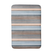Cool Chic Brown Slate Blue Grey Stripes Art Badmat (Voorkant Verticaal)