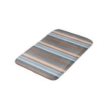 Cool Chic Brown Slate Blue Grey Stripes Art
