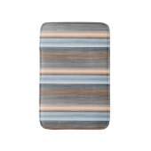 Cool Chic Brown Slate Blue Grey Stripes Art Badmat (Voorkant Verticaal)