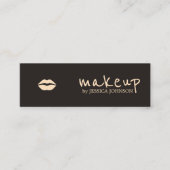 Cool Chic Donker Bord Roze Lips Make-up Artiest Mini Visitekaartje (Voorkant)