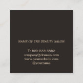 Cool Chic Donker Bord Roze Lips Make-up Artiest Vierkante Visitekaartje (Achterkant)