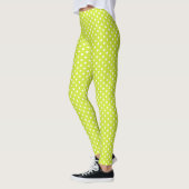 Cool Chic Mode Green Small Polka Dots Patroon Leggings (Links)