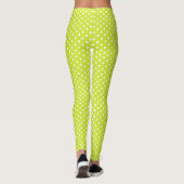 Cool Chic Mode Green Small Polka Dots Patroon Leggings (Achterkant)