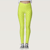 Cool Chic Mode Green Small Polka Dots Patroon Leggings (Voorkant)