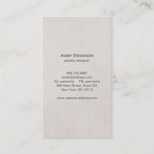 Cool Chic  rustiek zwart krijtbord Visitekaartje (Achterkant)