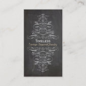 Cool Chic  rustiek zwart krijtbord Visitekaartje (Voorkant)