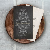 Cool Chic  rustiek zwart krijtbord Visitekaartje