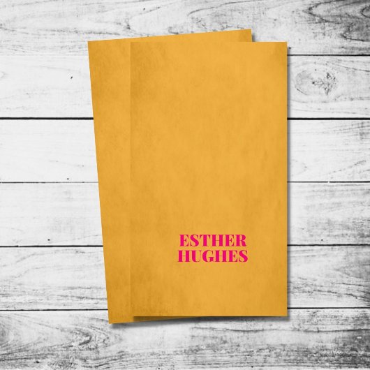 Cool Chic Textuur Geel Roze Consultant Visitekaartje