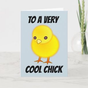 COOL CHICK BIRTHDAY VOOR HAAR KAART