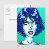 Cool Chick Briefkaart (Voorkant / Achterkant)