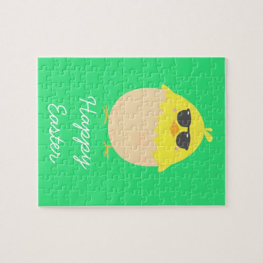 Cool Chick funky Easter yellow chick Legpuzzel (Horizontaal)