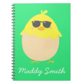 Cool Chick funky Easter yellow chick Notitieboek (Voorkant)