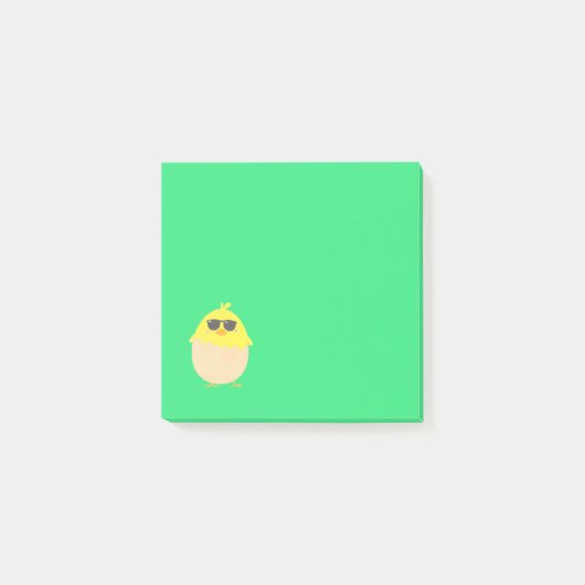 Cool Chick funky Easter yellow chick Post-it® Notes (Voorkant)