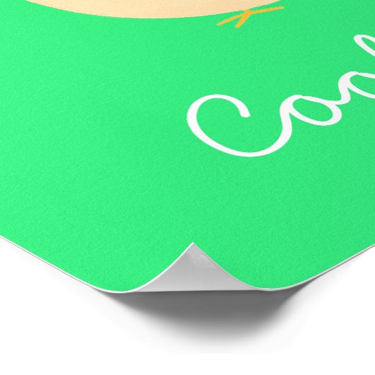 Cool Chick funky Easter yellow chick Poster (Hoek)