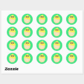 Cool Chick funky Easter yellow chick Ronde Sticker (Vel)