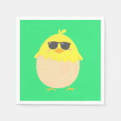 Cool Chick funky Easter yellow chick Servet (Voorkant)