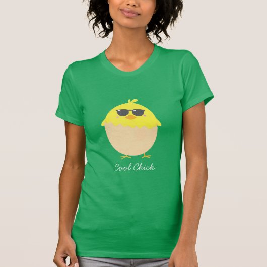 Cool Chick funky Easter yellow chick T-shirt (Voorkant)