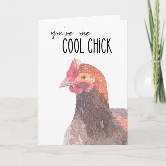 Cool Chick Gefeliciteerd Kaart (Voorkant)