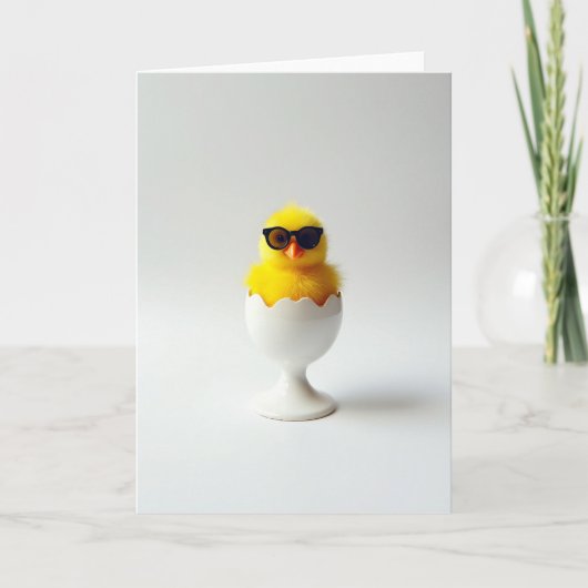 Cool Chick Hatching Day Card Kaart (Voorkant)