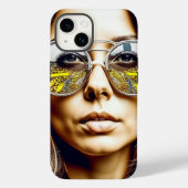 Cool Chick met Reflectie van een Muzikaal Festival Case-Mate iPhone Case (Achterkant)
