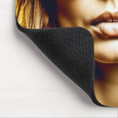 Cool Chick met Reflectie van een Muzikaal Festival Muismat (Hoek)