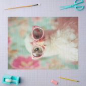 Cool Chick met roze bril Spring Decoupage Tissuepapier (Craft)
