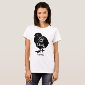 Cool Chick Personaliseer Naam Girly Baby Chicken T-shirt (Voorkant volledig)