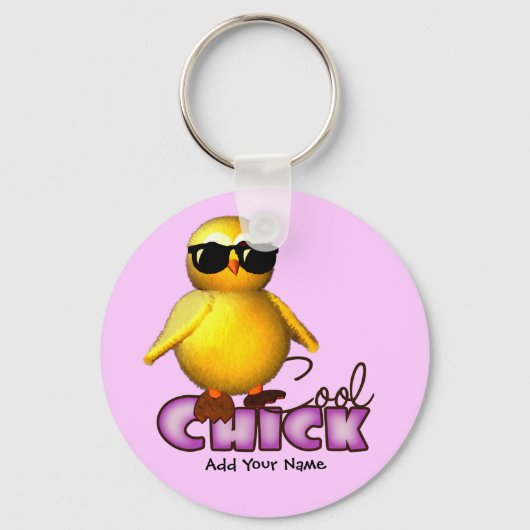 Cool Chick persoonlijke Sleutelhanger (Voorkant)