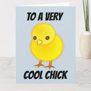 COOL CHICK VERJAARDAG VRIEND WENSKAART KAART