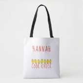 Cool Chick with Name Tote Bag (Voorkant)