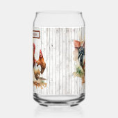 Cool chicken lovers Boerderij naam toevoegen Blikvorm Glas (Links)